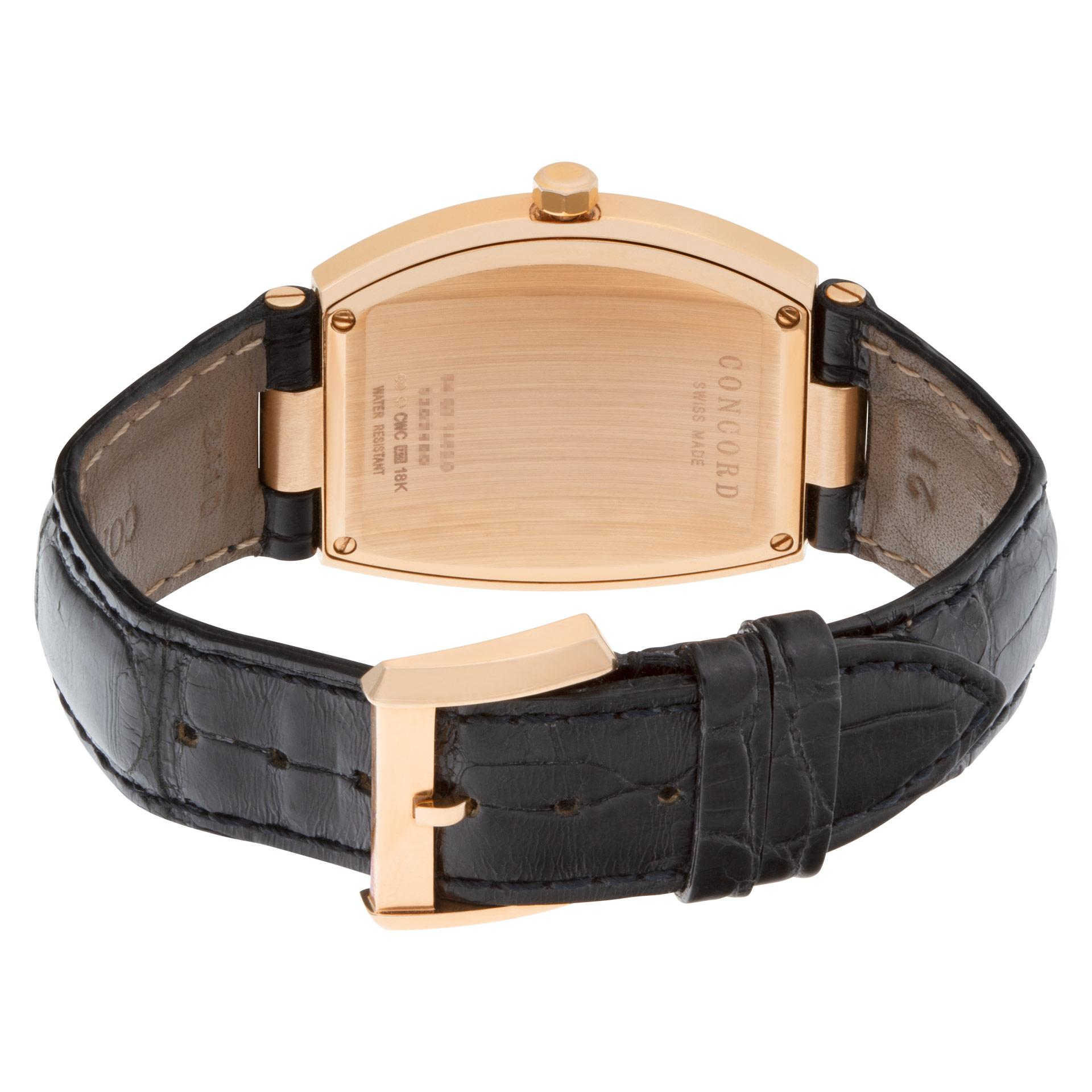 Women's or Men's Concord La Scala Watch in 18K Rose Gold with Mother of Pearl Diamond Dial