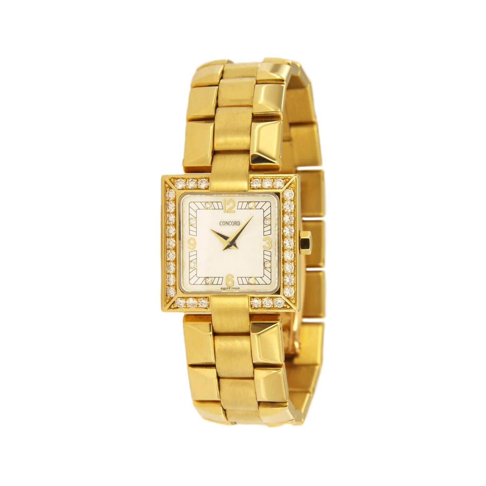 Concord La Scala Diamond 18 Karat Yellow Gold Women's Watch Bracelet 5125572