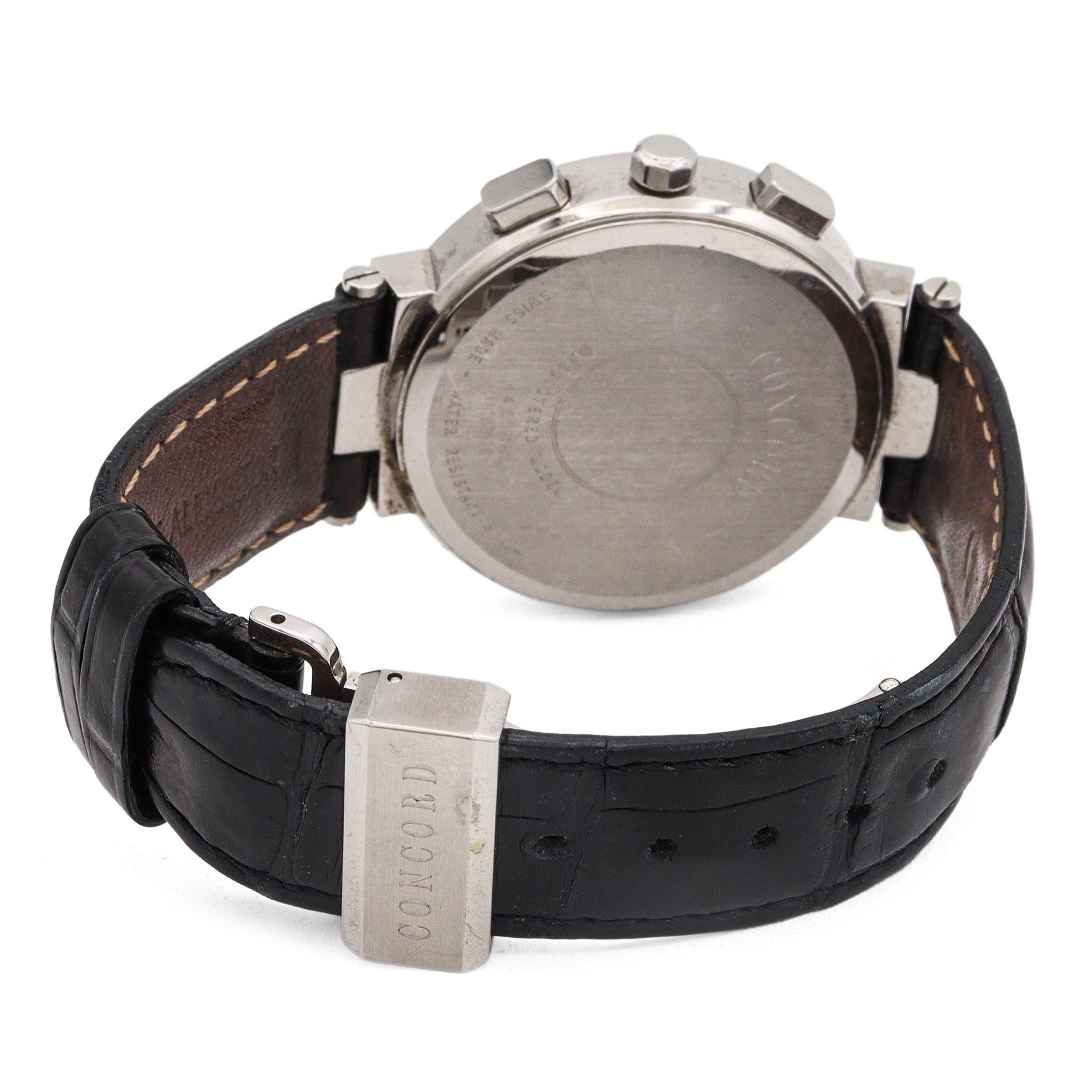 De los hombres Concord La Scala Esfera Diamante Cronógrafo Cuarzo Reloj Hombre Ref. 14.C5.1891 en venta