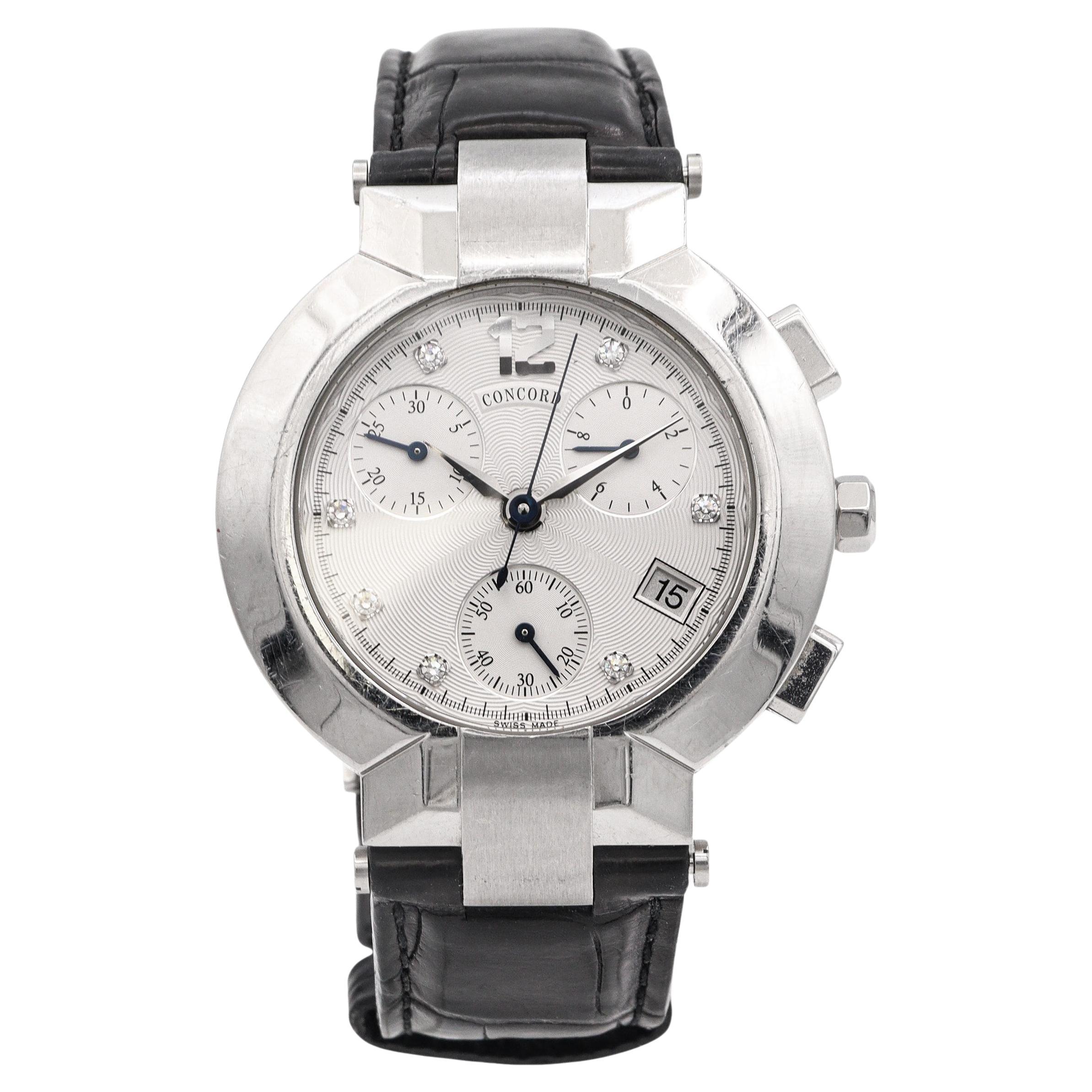 Concord La Scala Esfera Diamante Cronógrafo Cuarzo Reloj Hombre Ref. 14.C5.1891