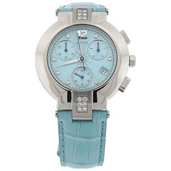 Concord La Scala Light Blue with Diamond Bezel Watch