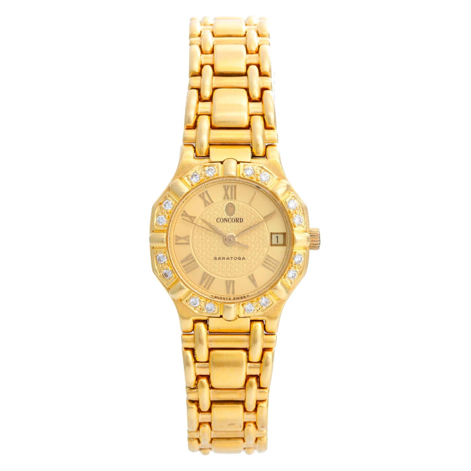 Concord Ladies 18 Karat Yellow Gold Saratoga Ladies Watch