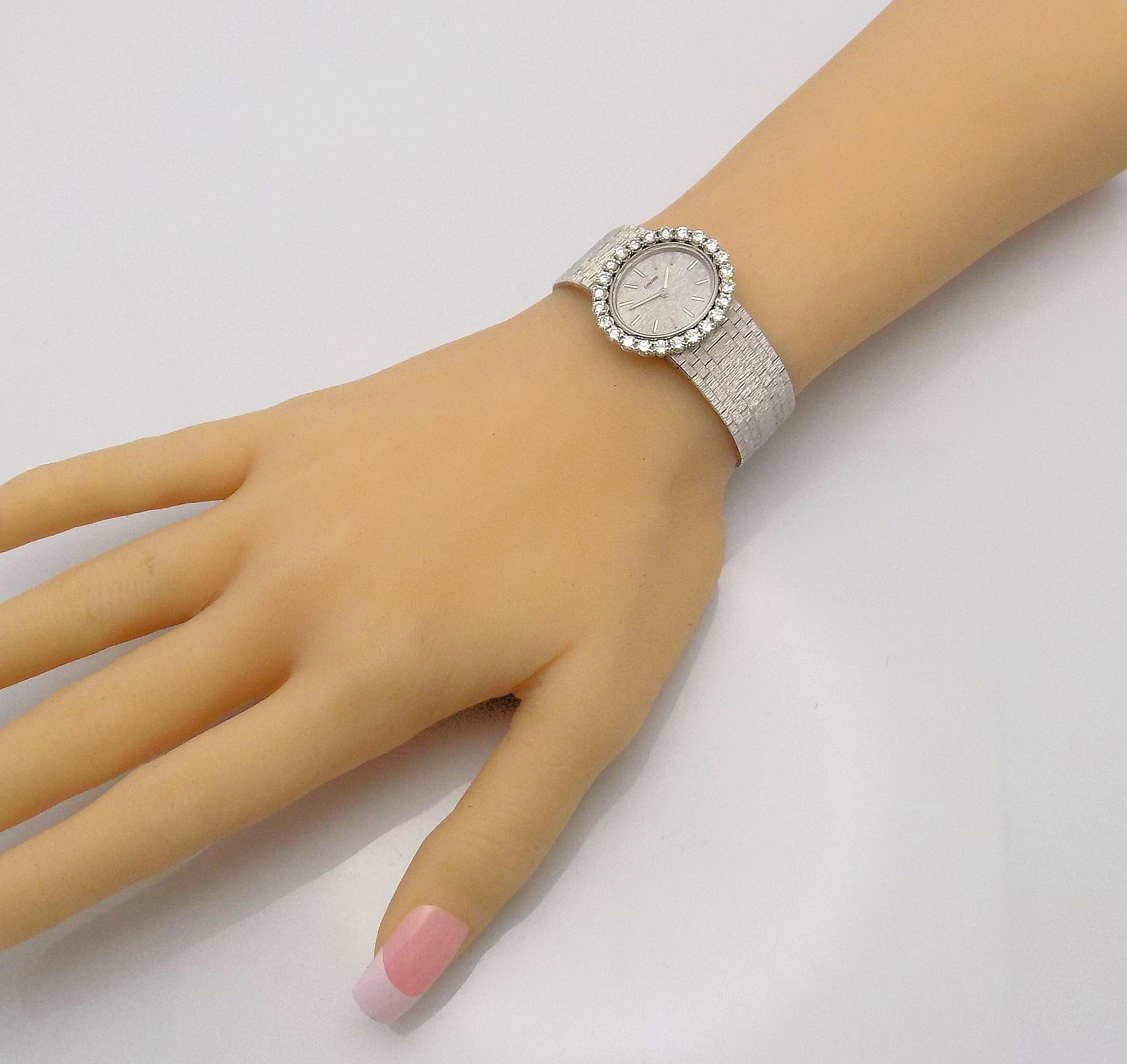 Concord Ladies White Gold Diamond Wristwatch For Sale 3