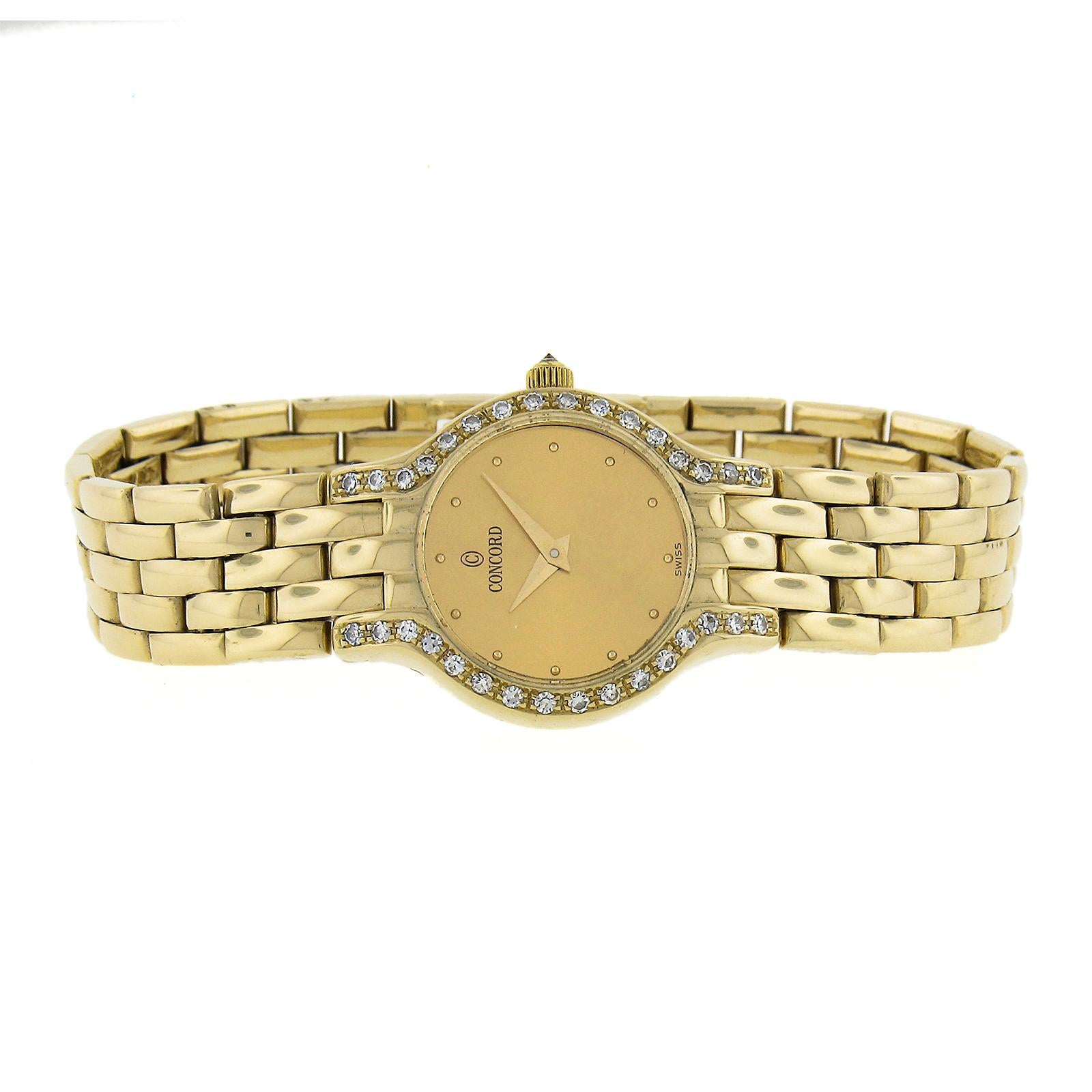 Concord Les Palais Ref 29-62-264 14k Gold & Diamanten Damen Handgelenk Uhr Armband im Zustand „Hervorragend“ in Montclair, NJ