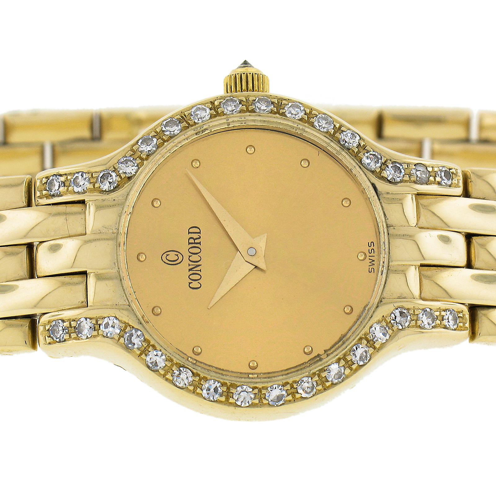 Concord Les Palais Ref 29-62-264 14k Gold & Diamanten Damen Handgelenk Uhr Armband für Damen oder Herren