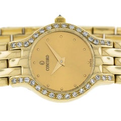 Concord Les Palais Ref 29-62-264 14k Gold & Diamonds Ladies Wrist Watch Bracelet