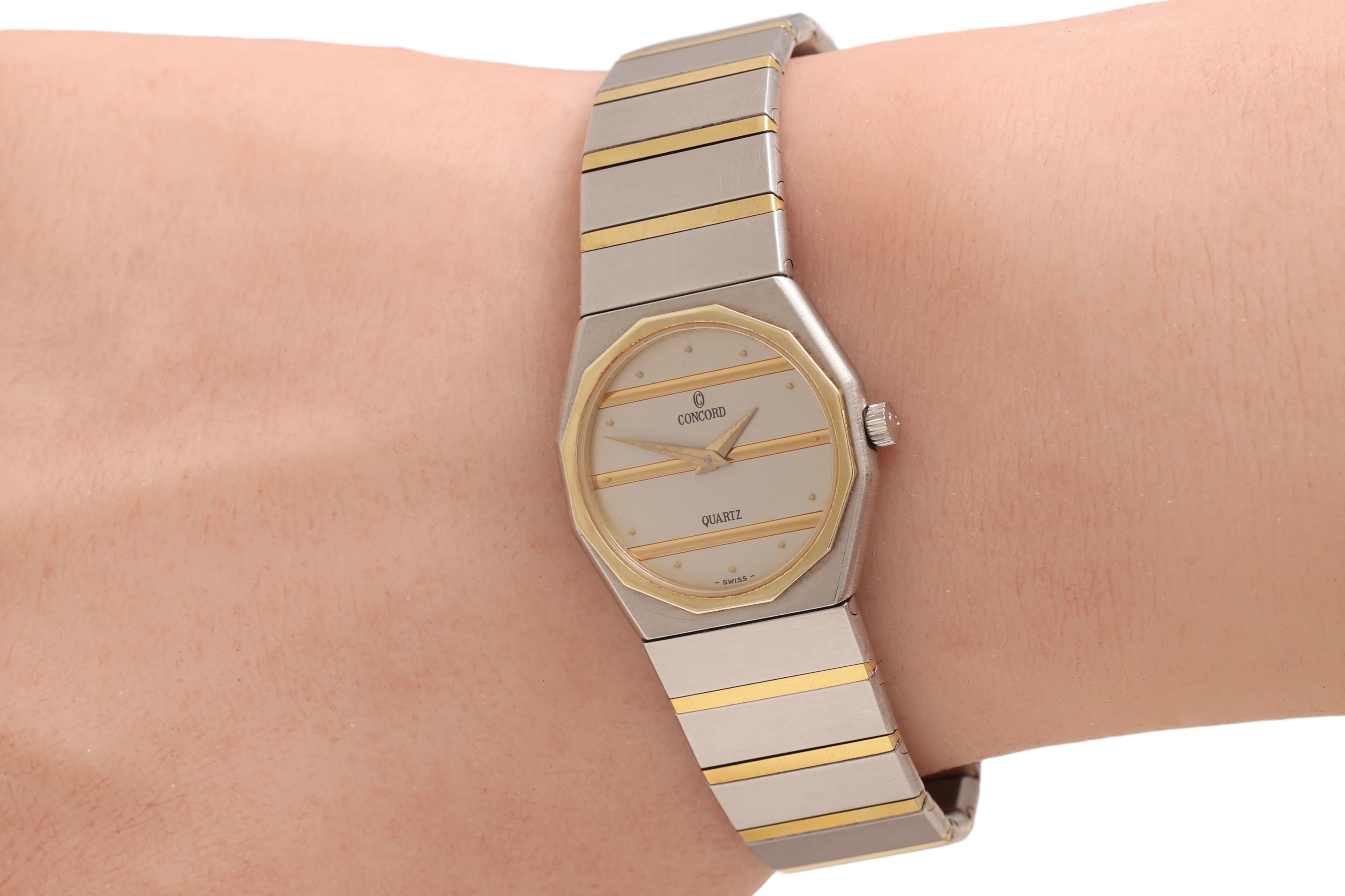Concord Mariner Quartz Wristwatch, Steel & Gold, Diameter 23 mm For Sale 9