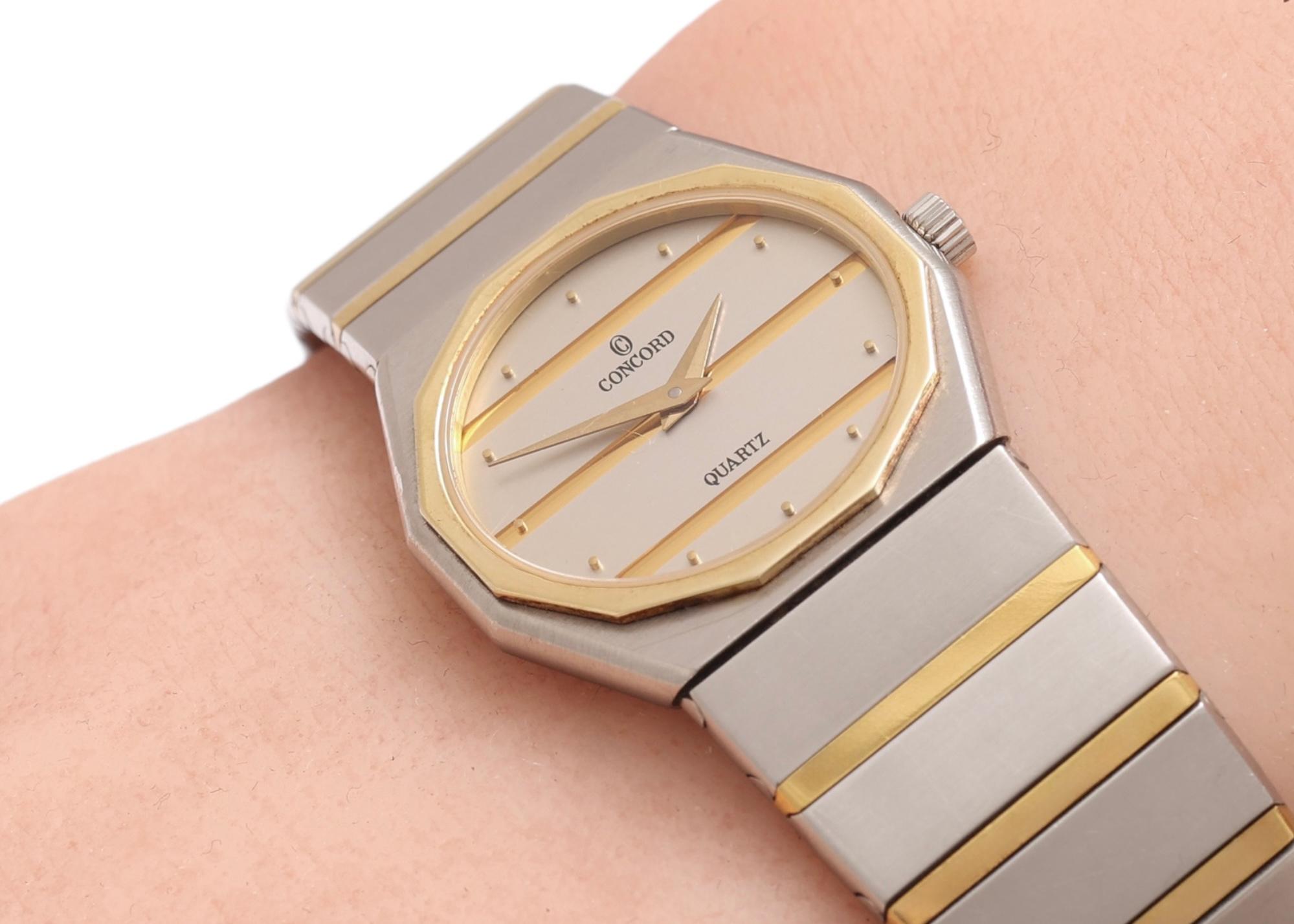 Concord Mariner Quartz Wristwatch, Steel & Gold, Diameter 23 mm For Sale 10