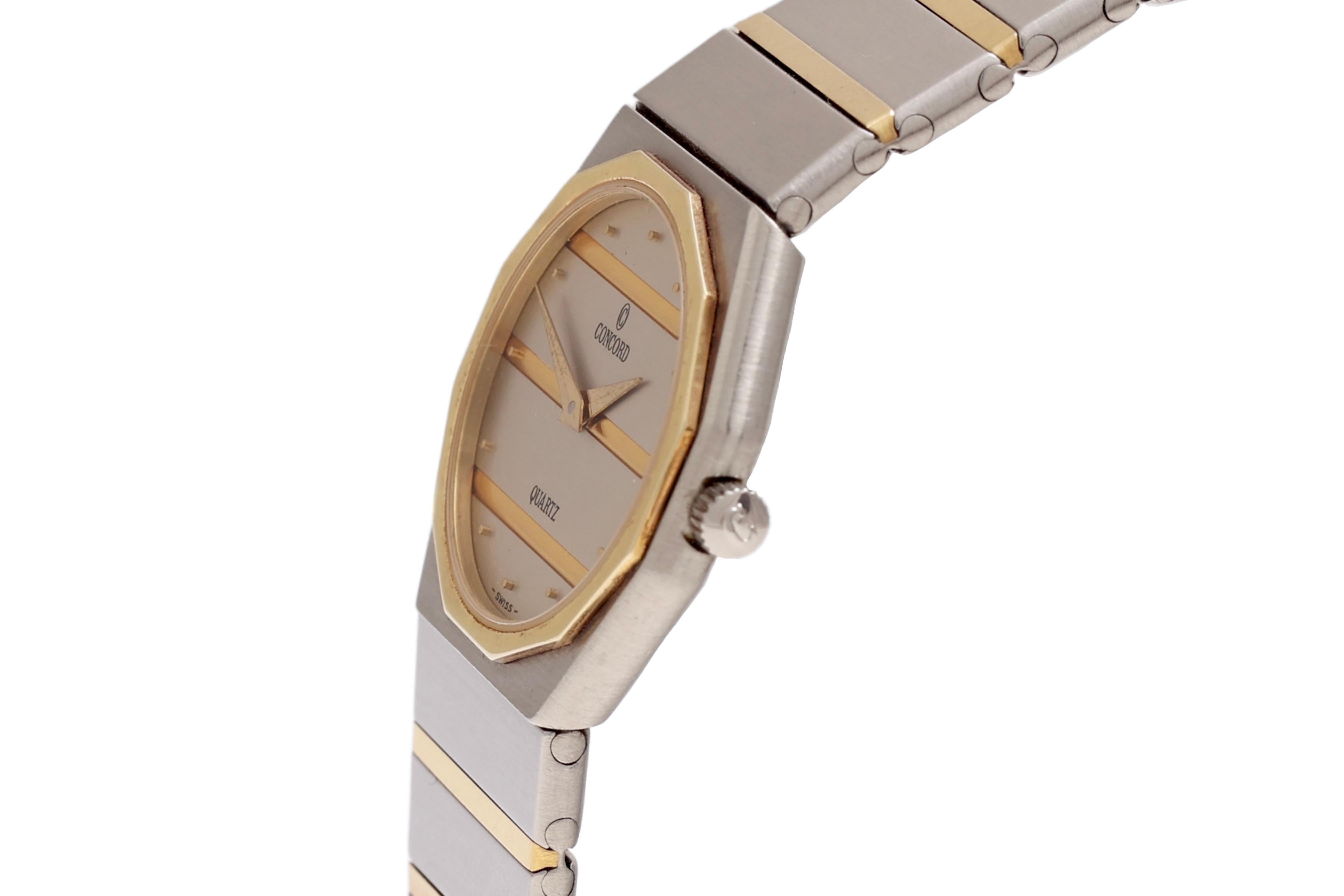 Artisan Concord Mariner Quartz Wristwatch, Steel & Gold, Diameter 23 mm For Sale