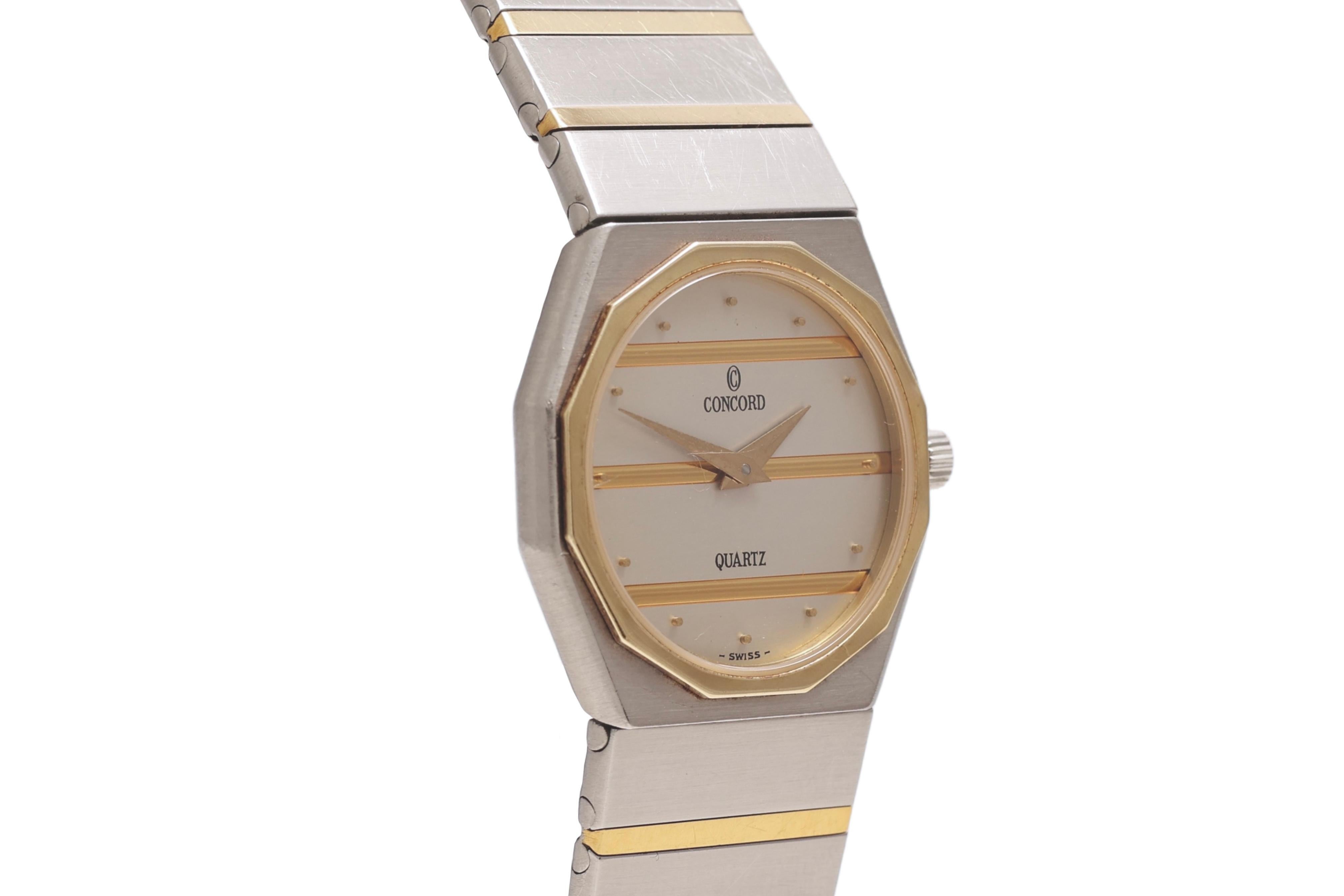 Concord Mariner Quartz Wristwatch, Steel & Gold, Diameter 23 mm In Excellent Condition For Sale In Antwerp, BE