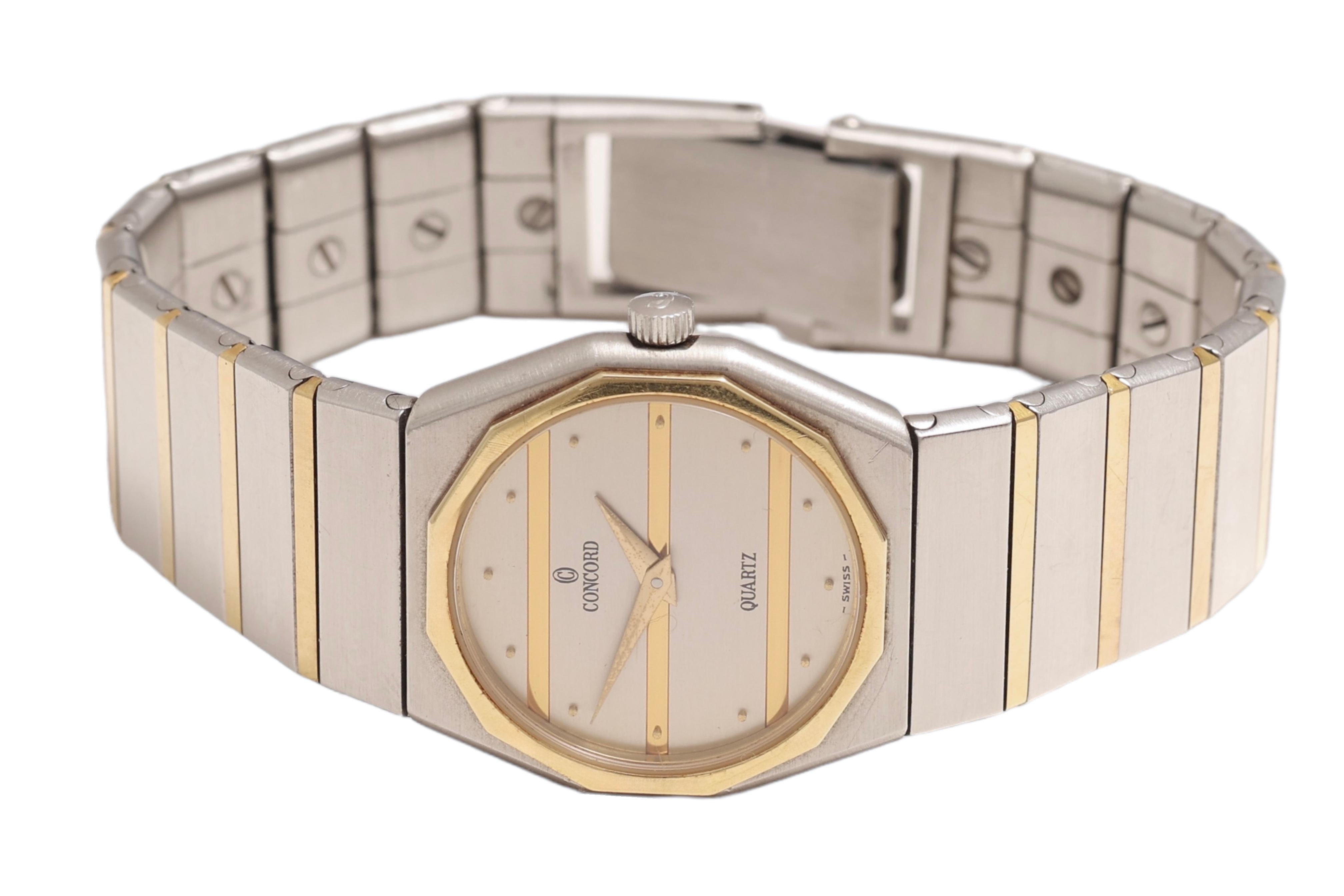 Concord Mariner Quartz Wristwatch, Steel & Gold, Diameter 23 mm For Sale 1