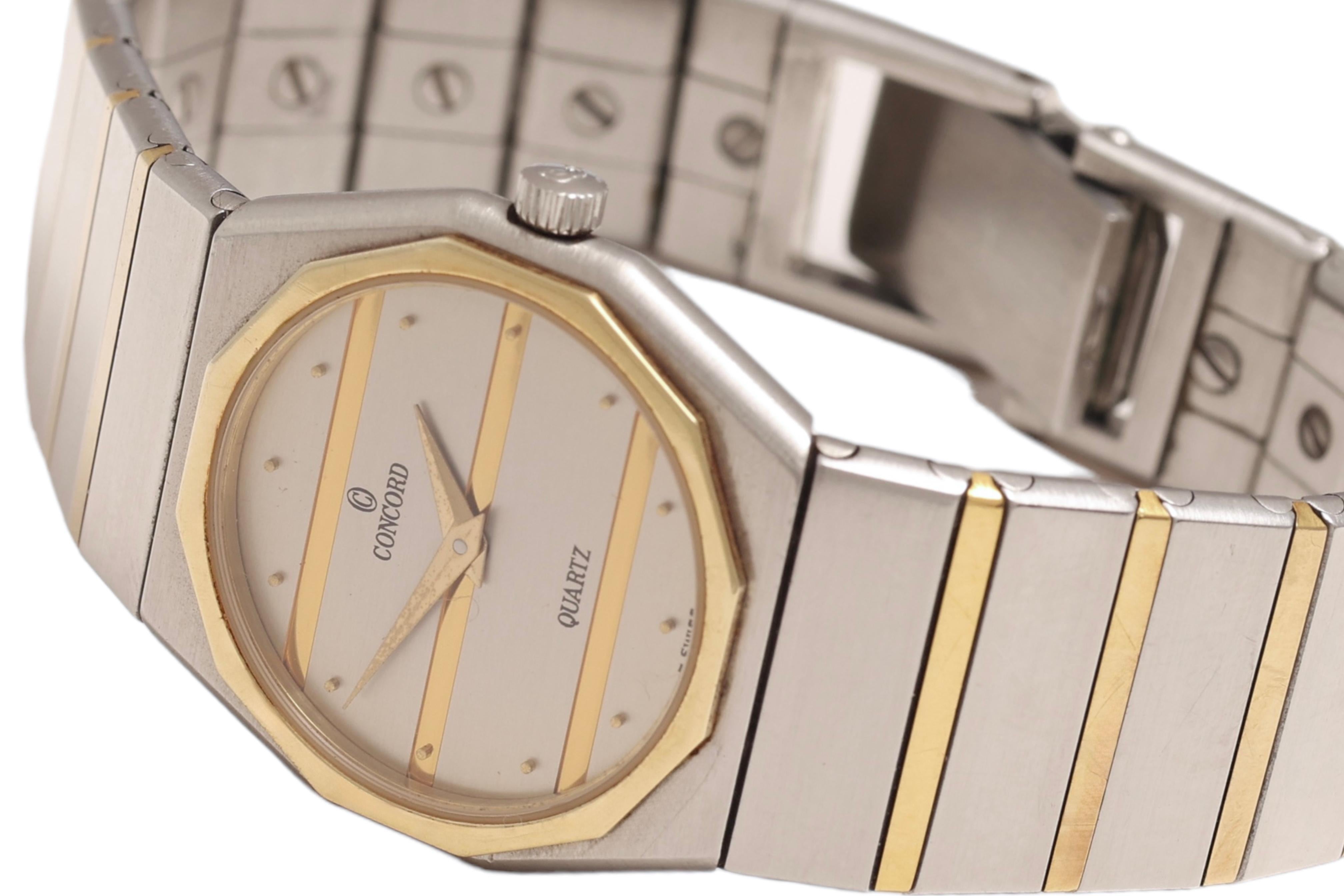 Concord Mariner Quartz Wristwatch, Steel & Gold, Diameter 23 mm For Sale 2