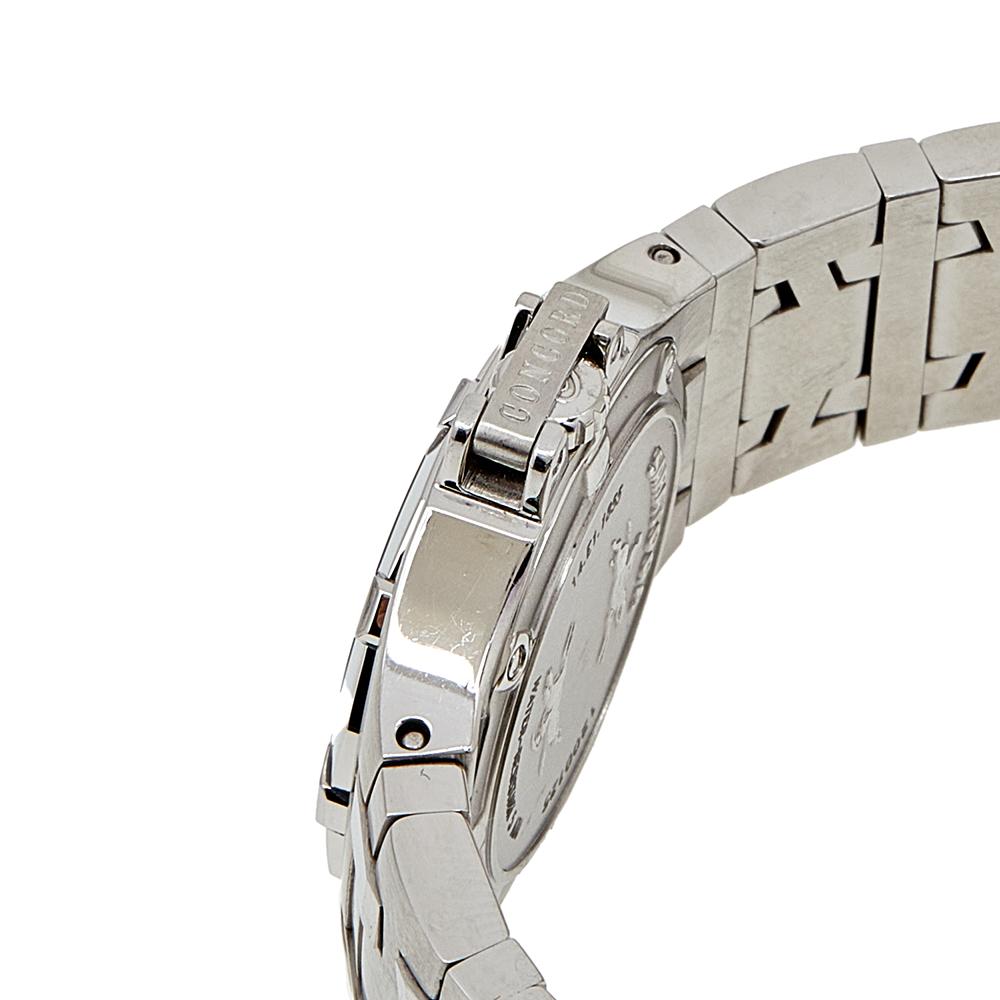 Montre-bracelet pour femme Concord 28 mm Saratoga 14,E1.1855 en nacre et diamants 2