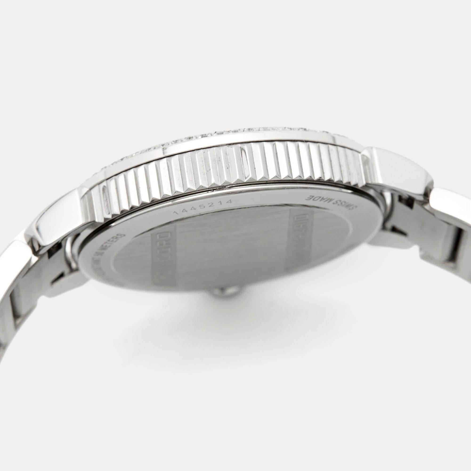 Concord Mother Of Pearl Steel Diamond Impresario Women's Wristwatch 32 mm For Sale 1
