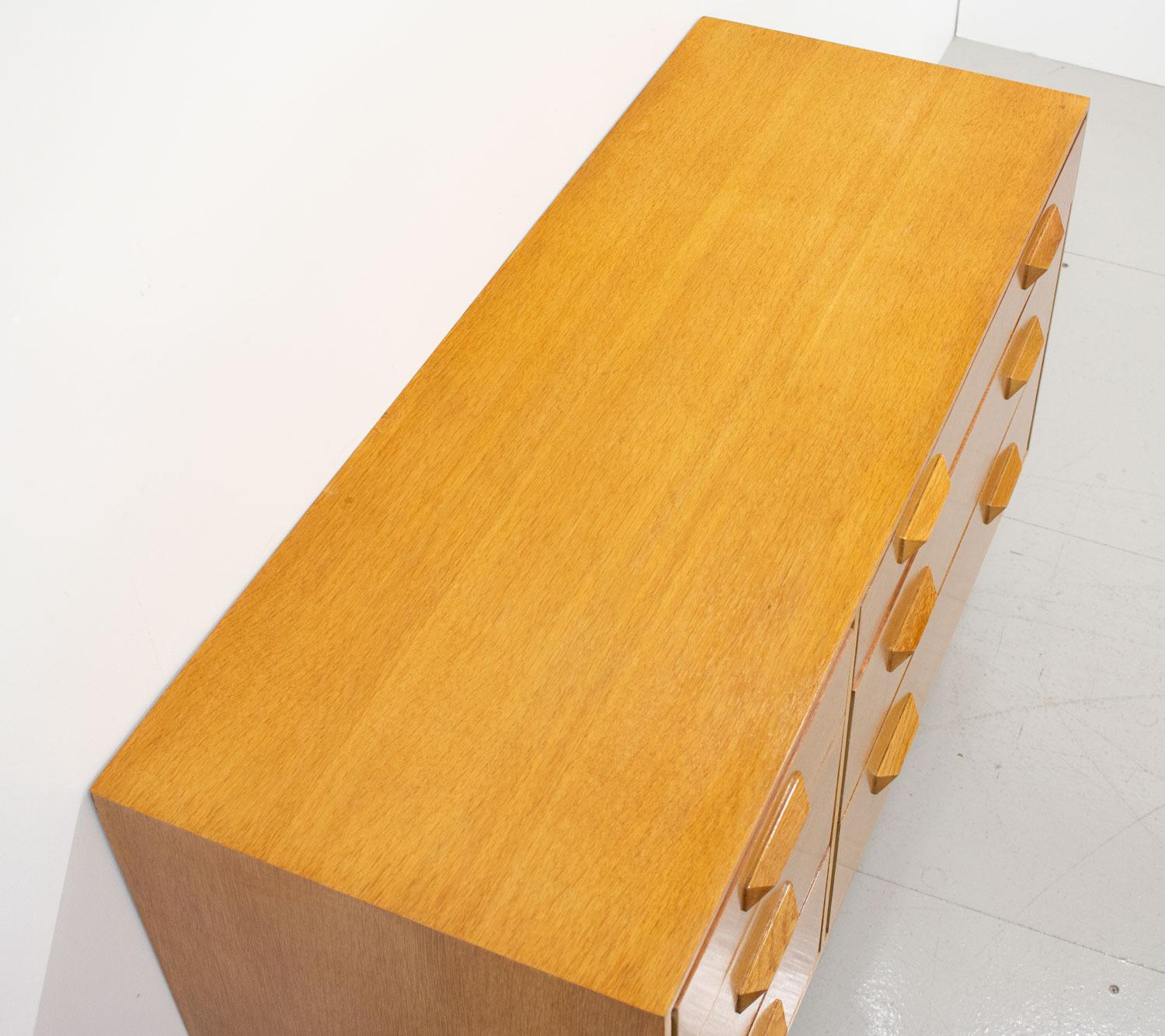 European Concord Oak Chest of Drawers by Stag, 1960s