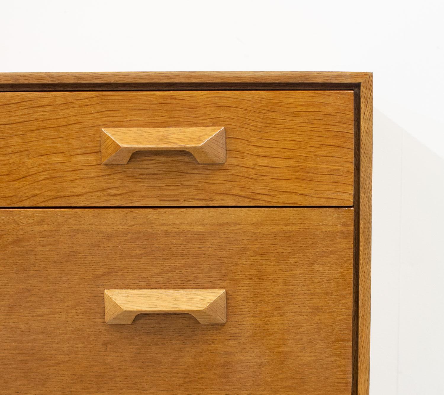 Varnished Concord Oak Chest of Drawers by Stag, 1960s