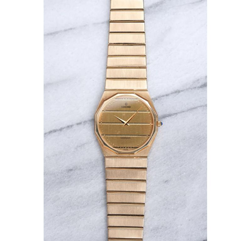 Concord Polo Watch in 14K Yellow Gold, 1982 For Sale