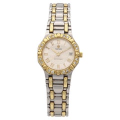 Used Concord Saratoga 1573287-G 18K Stainless Steel Diamond Women's Quartz Date Watch
