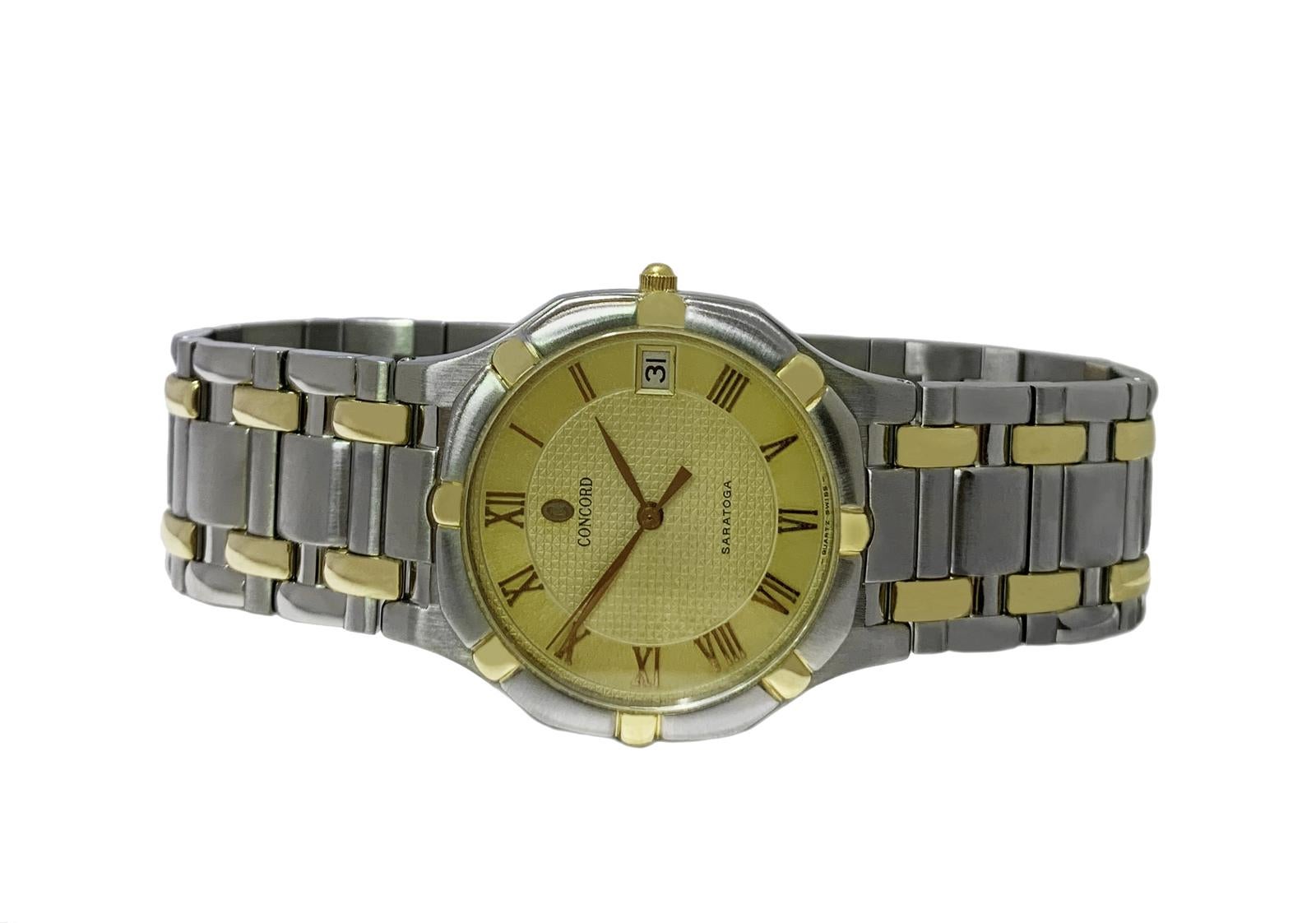 concord saratoga 18k gold mens watch