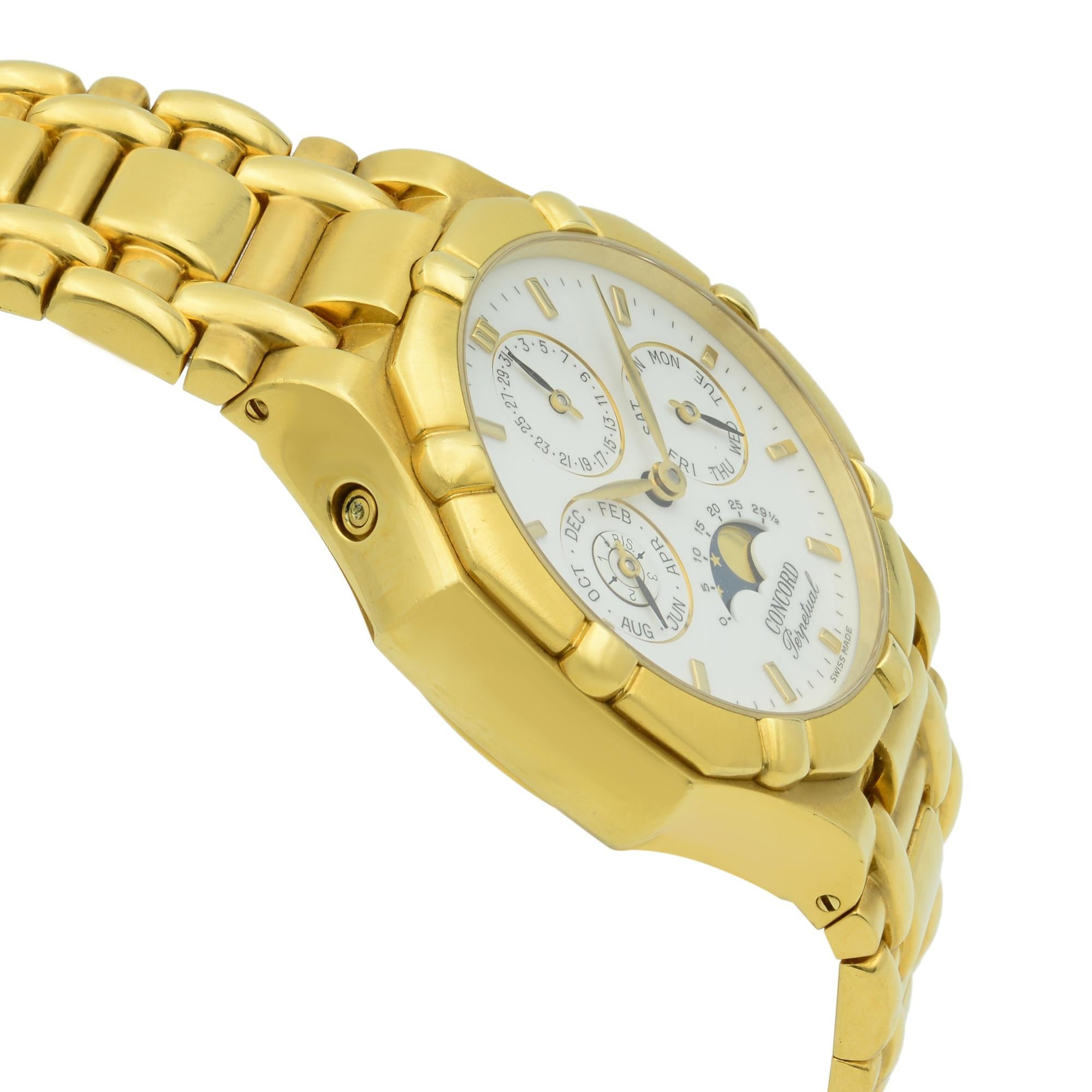 Concord saratoga 18k gold mens watch online