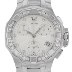 Concord Saratoga Diamond Bezel Silver Dial Steel Quartz Ladies Watch 310889