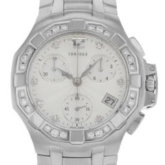 Concord Saratoga Diamond Bezel Silver Dial Steel Quartz Ladies Watch 310889
