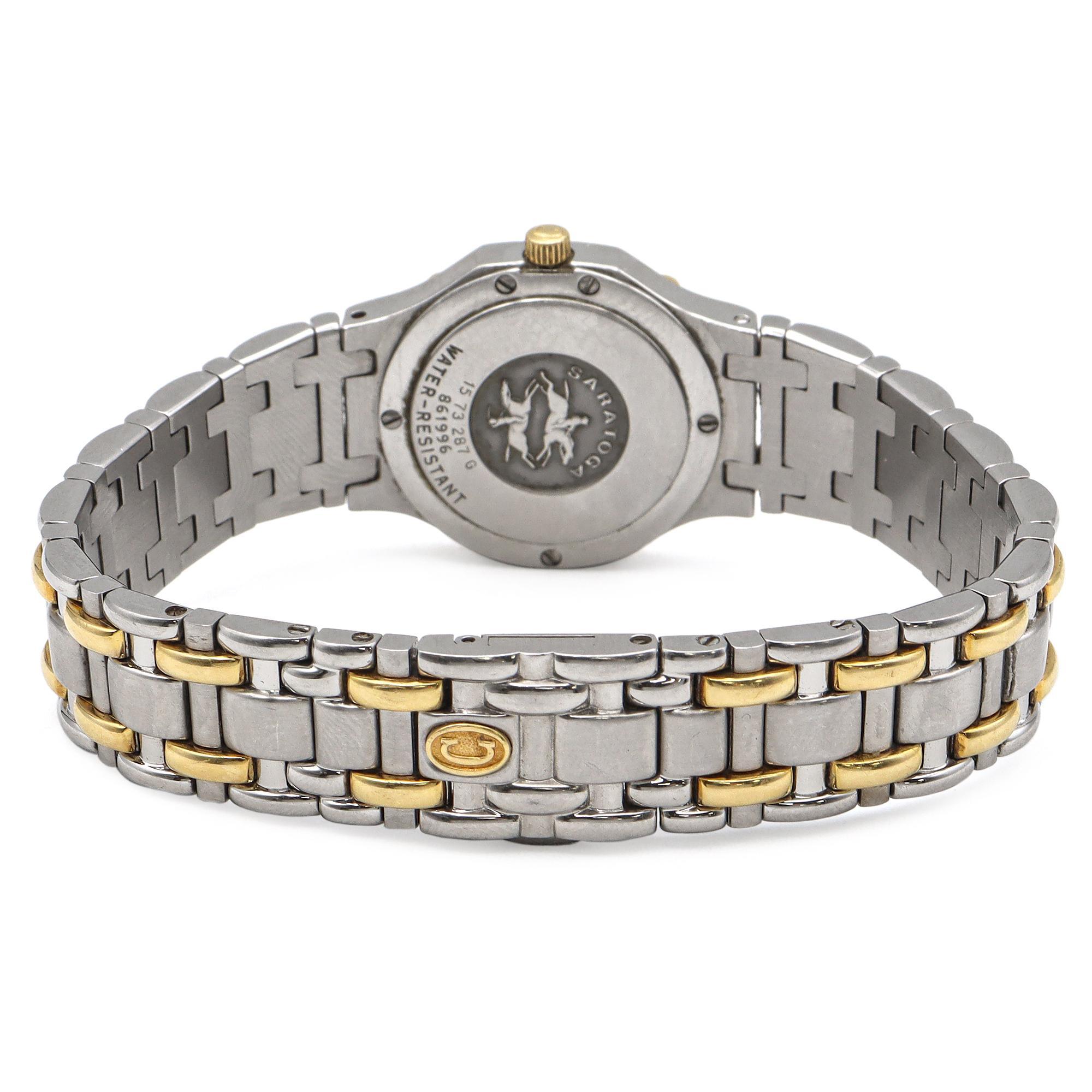 Concord Saratoga Ref. 1573287 Two-Tone Diamond Bezel Women's Quartz Date Watch 1