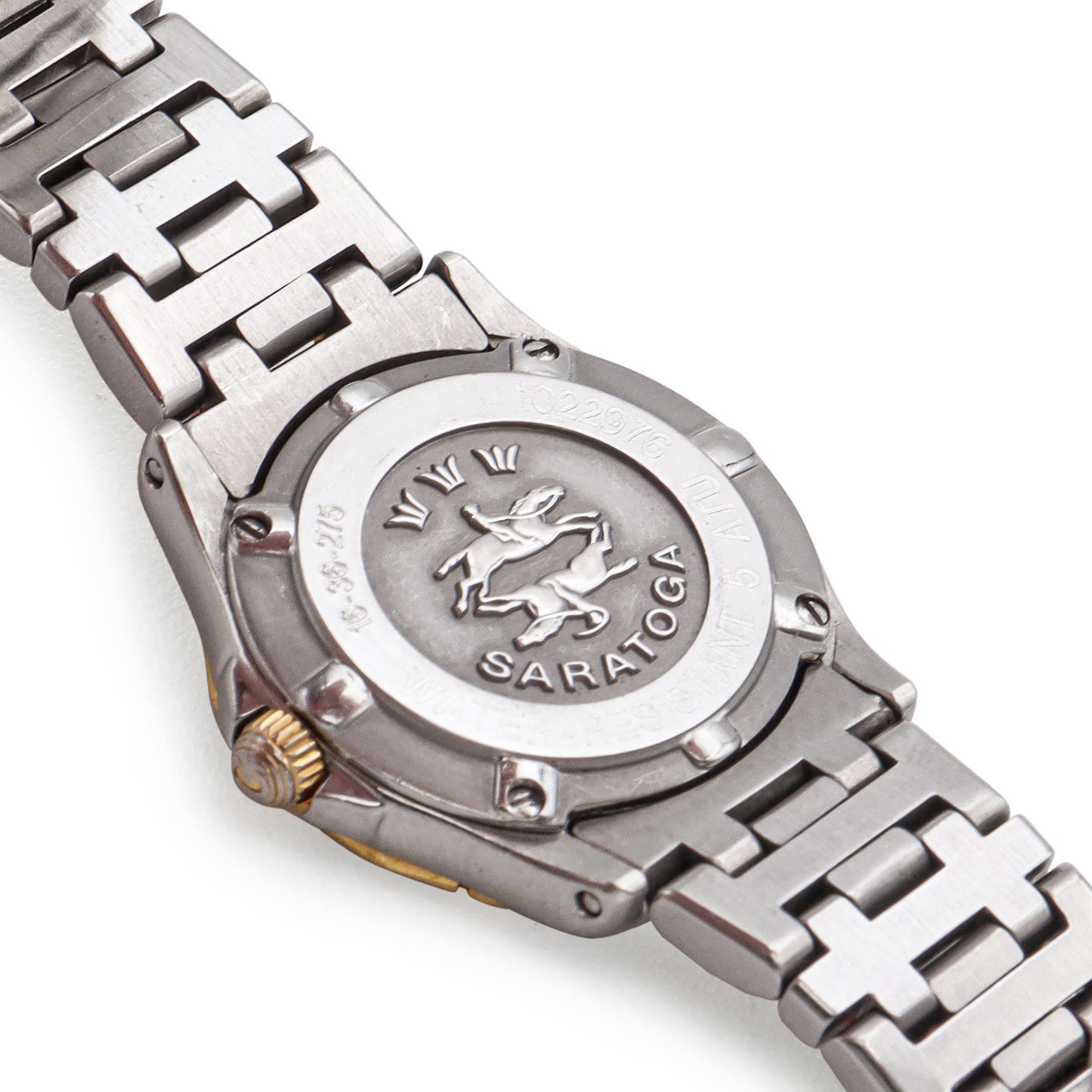 Concord Saratoga SL 16-36-275 18K Stainless Steel Diamond Women's Quartz Watch In Good Condition In New York, NY