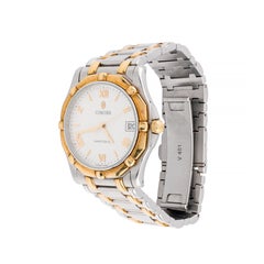 Concord Saratoga SL 18 Karat Gold & Stainless Steel Mens Wrist Watch