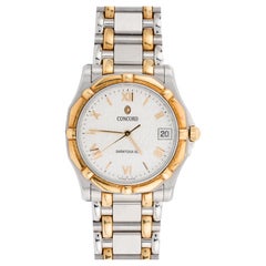 Used Concord Saratoga SL 18 Karat Gold & Stainless Steel Mens Wrist Watch