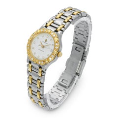 Concord Saratoga Steel 18K Gold Diamond Quartz Watch Ref 1573287G