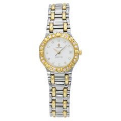 Concord Saratoga Steel 18K Gold Diamond Quartz Watch Ref 1573287G