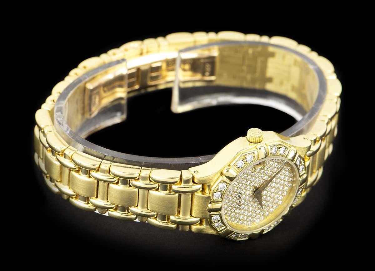 Women's Concord Saratoga Yellow Gold Pave Diamond Dial Diamond Set 5173287 Watch