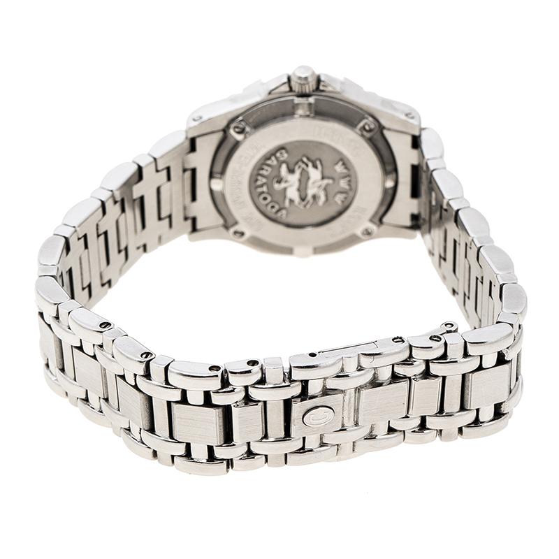 Concord Silver Stainless Steel Diamonds Saratoga Women's Wristwatch 24 mm In Good Condition In Dubai, Al Qouz 2