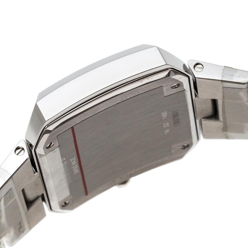 Concord Silver Stainless Steel Horizontal Diamonds Women's Wristwatch 39 mm 3