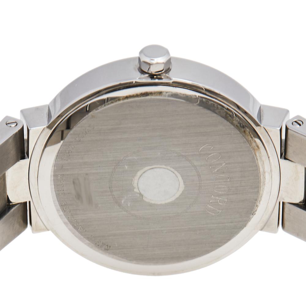 Concord Silver Stainless Steel La Scala 14.C2.1891 Men's Wristwatch 38 mm 1