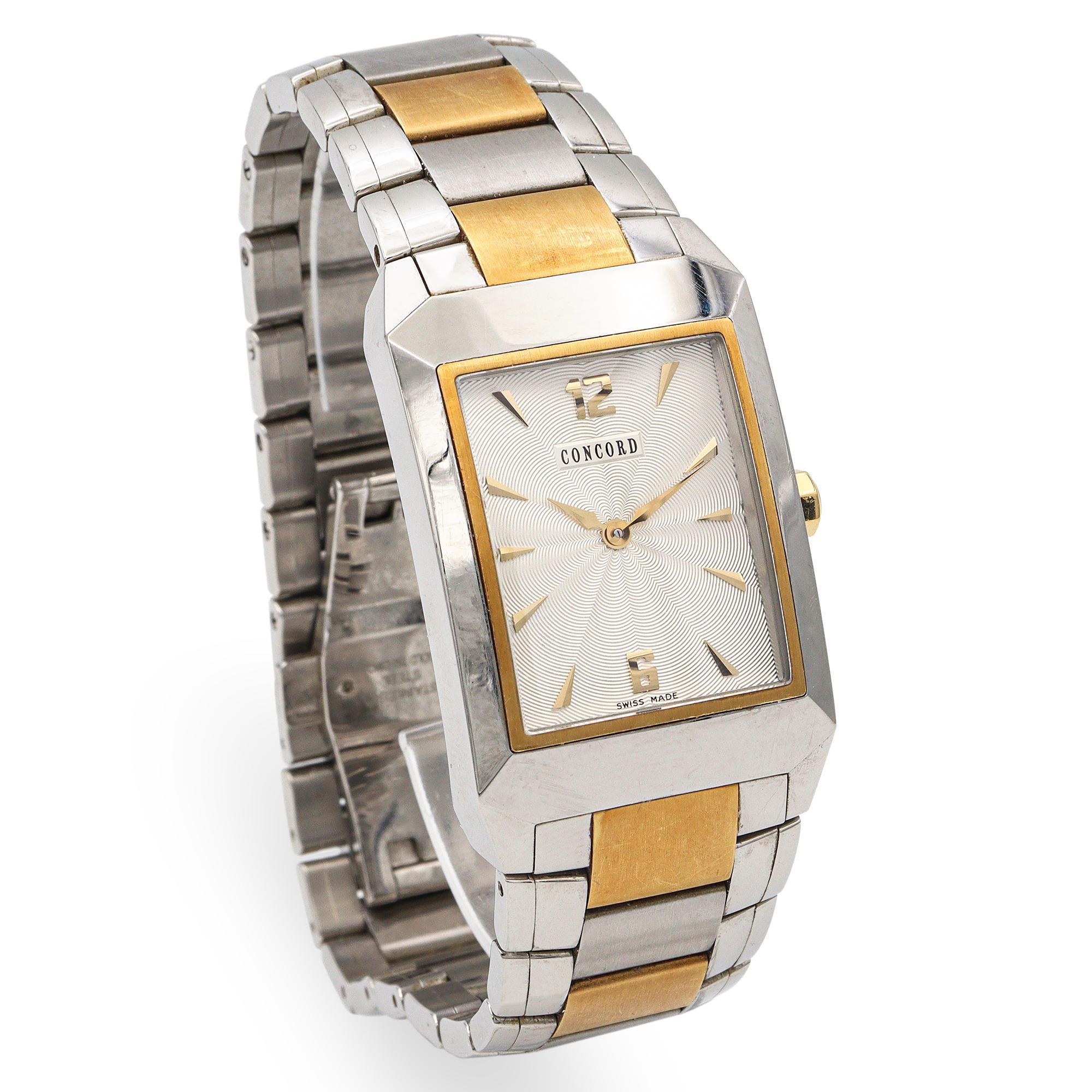 Concord Stainless Steel Quartz Men's Watch Ref. 15.E6.1450 In Good Condition In New York, NY