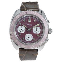 Concord Stainless Steel Three Register Chronograph Manual Watch