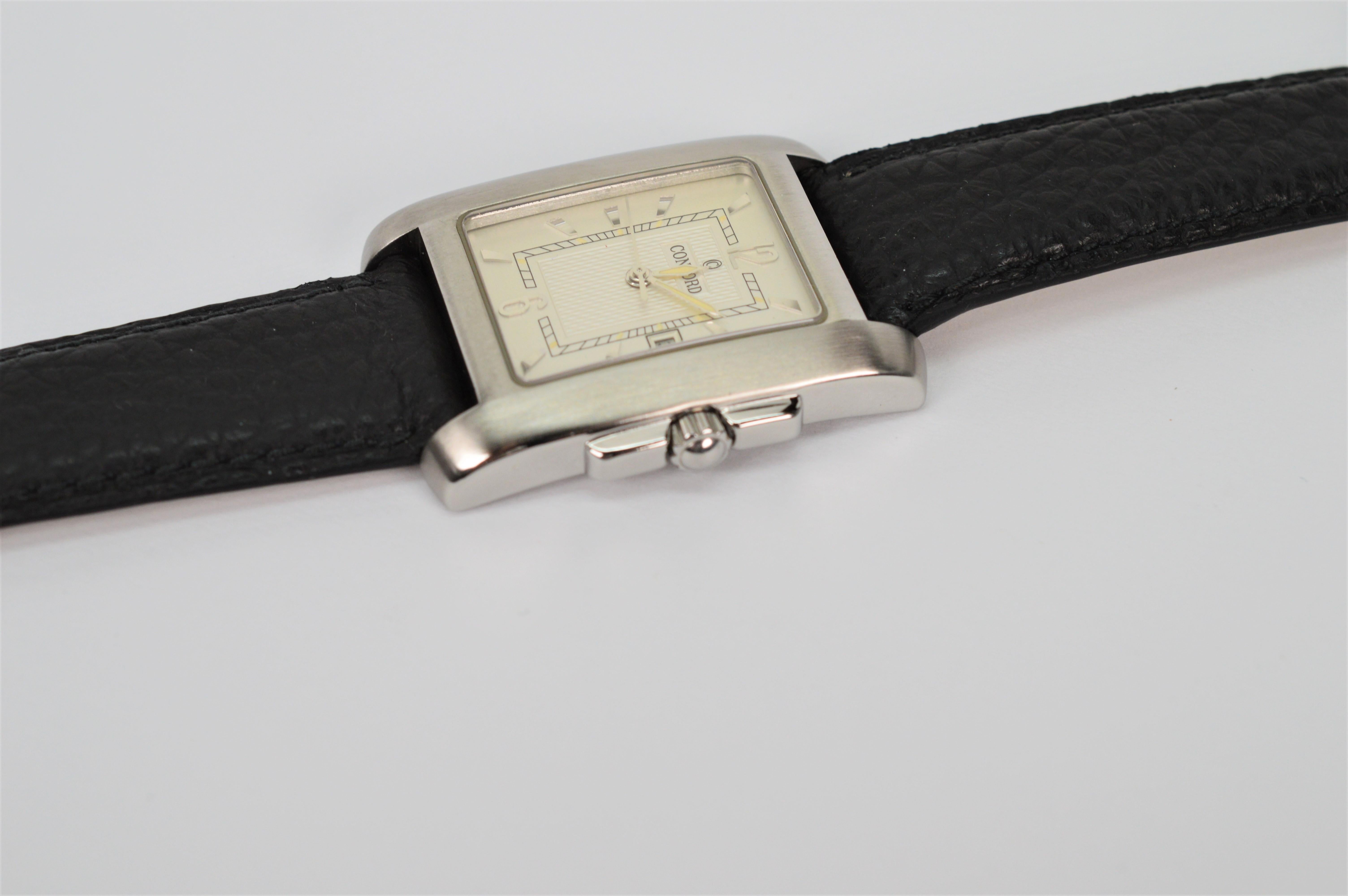 Men's Concord Steel Sportivo Quartz Wrist Watch For Sale