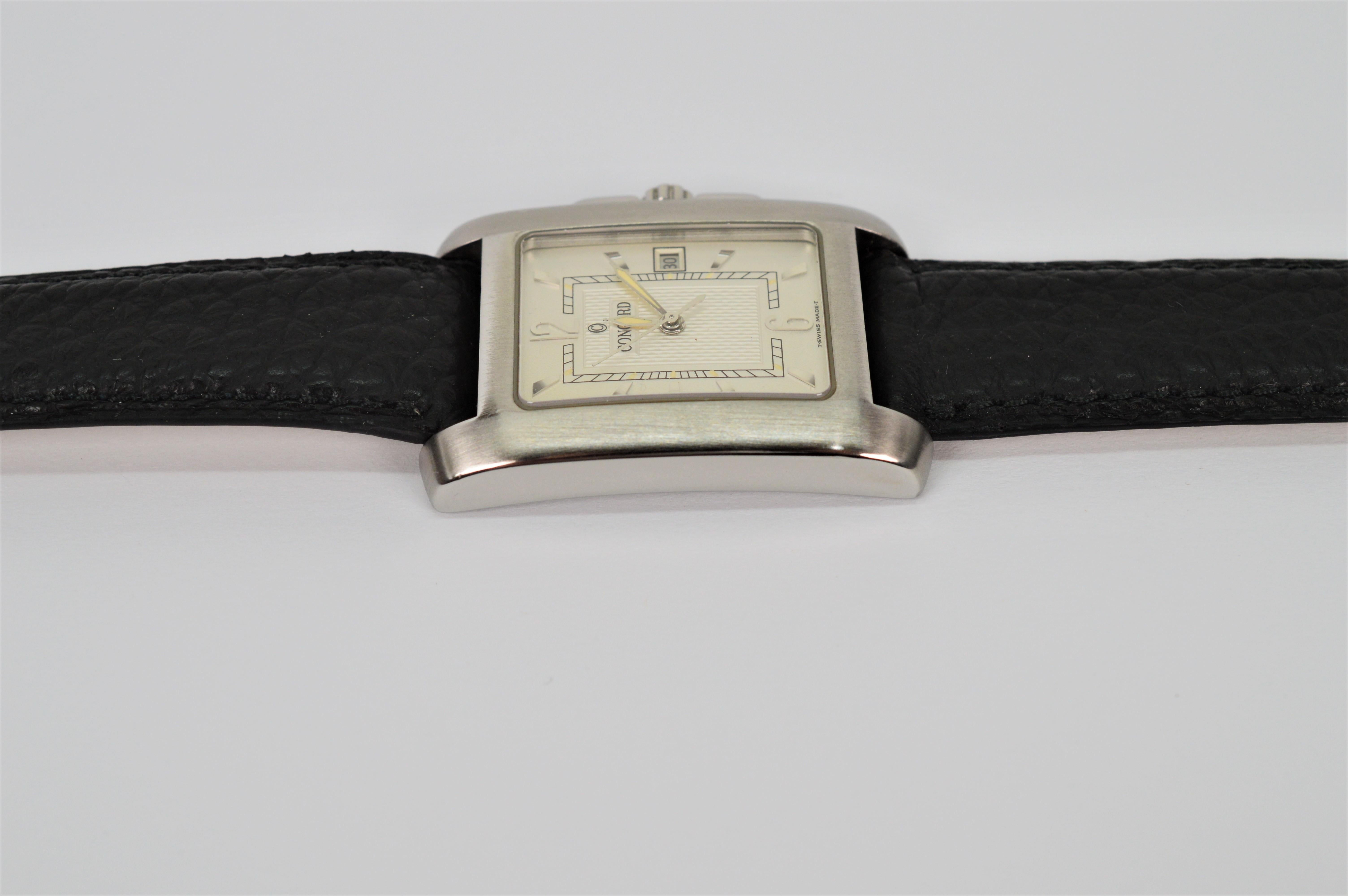 Concord Stahl-Sportivo-Quarz-Armbanduhr im Angebot 4
