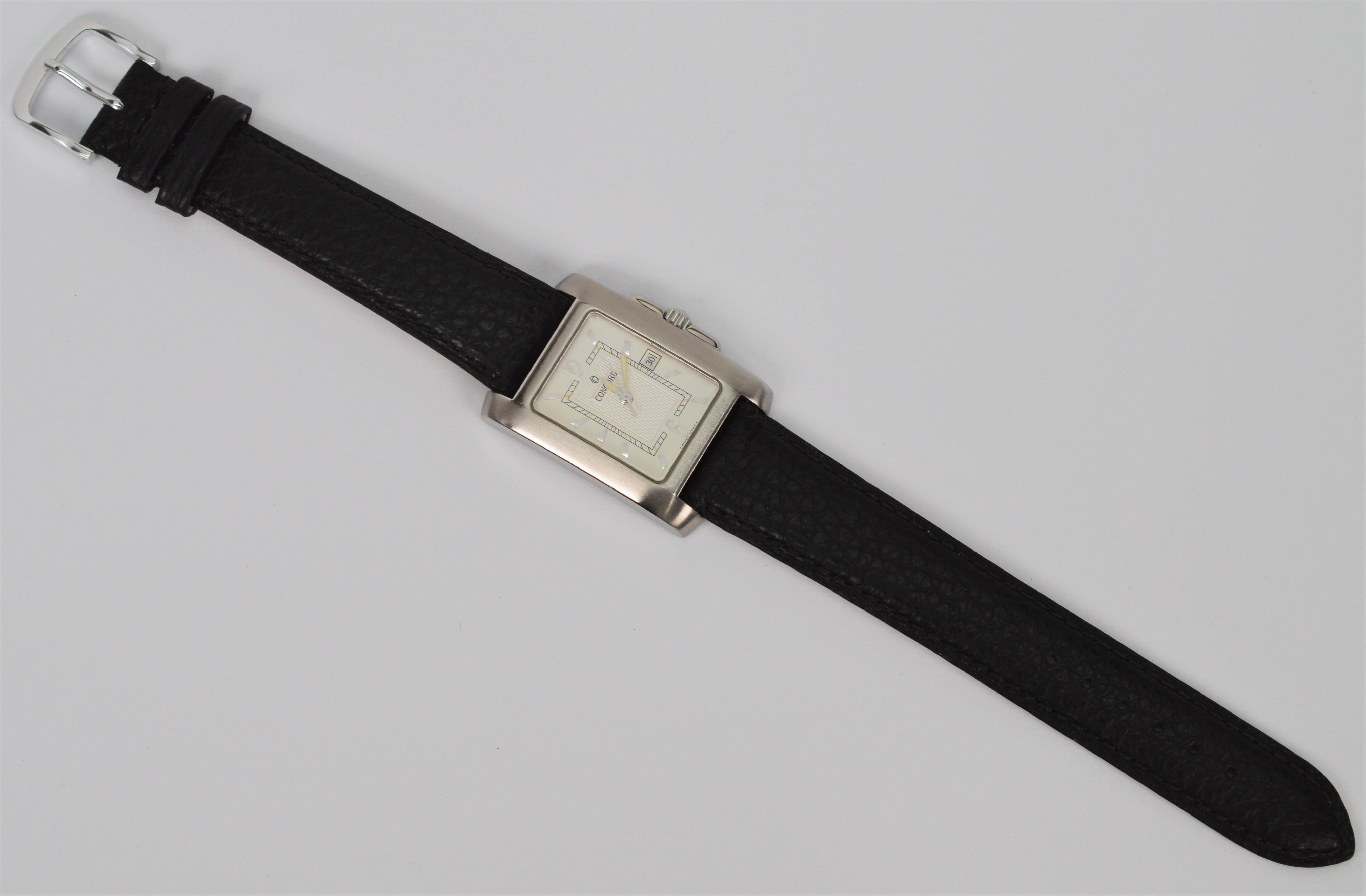 Concord Montre-bracelet Sportivo à quartz en acier en vente 5