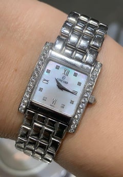 Concord Veneto 14K White Gold, Diamond Bezel Mother of Pearl Dial with Diamonds