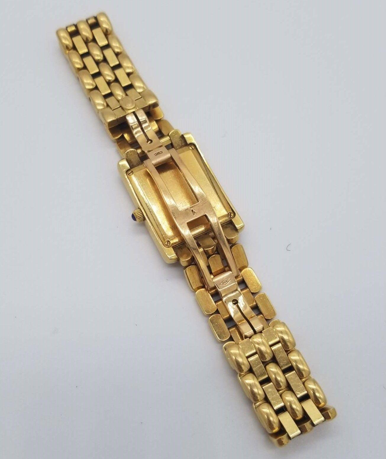 20ième siècle Montre-bracelet pour femme Concord Venetto en or 18 carats avec certificat en vente