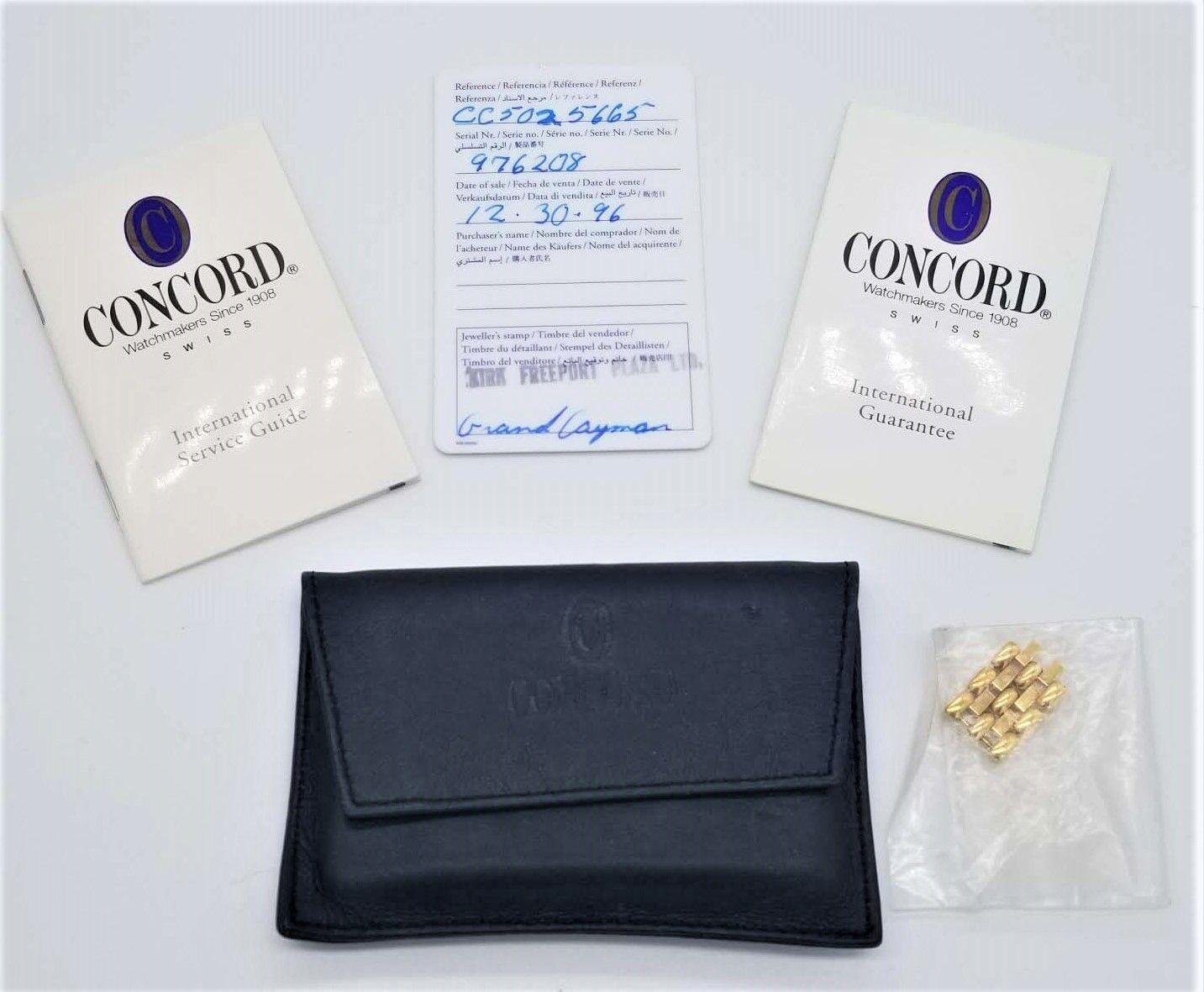 Concord Venetto 18K Gold Women's Wristwatch w/ Certification For Sale 3
