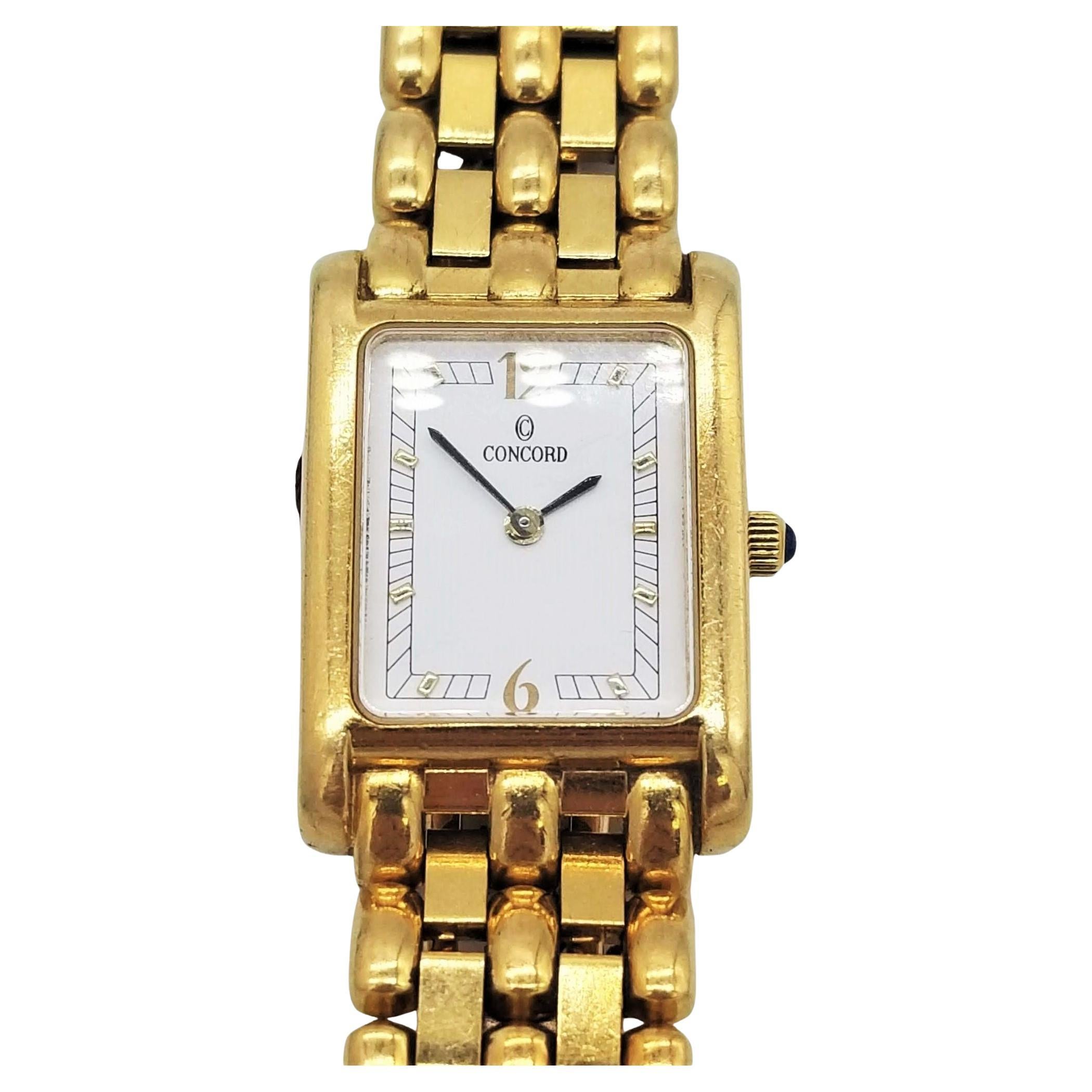 Montre-bracelet pour femme Concord Venetto en or 18 carats avec certificat en vente