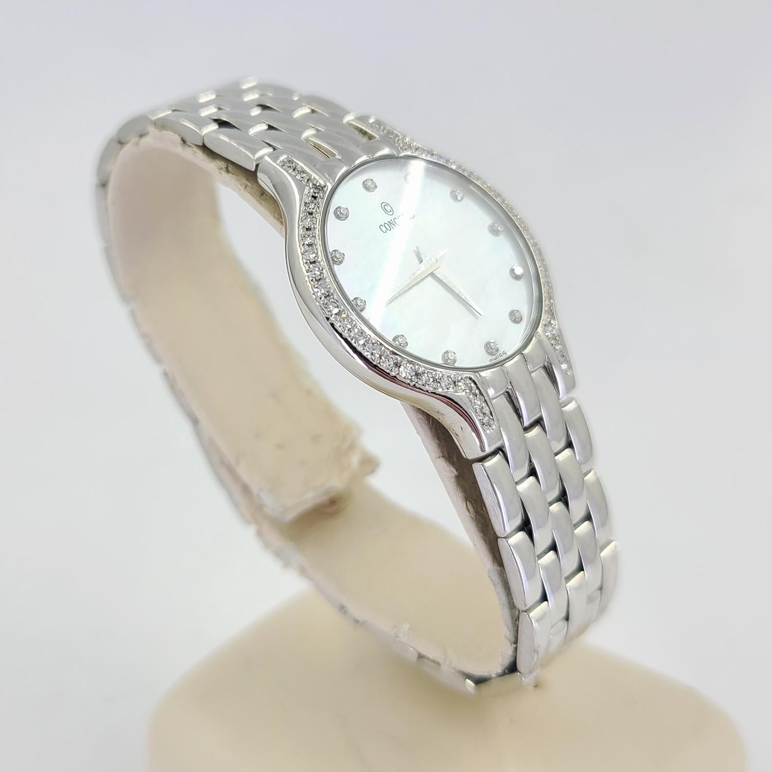 Women's Concord White Gold Les Palais Diamond Wristwatch