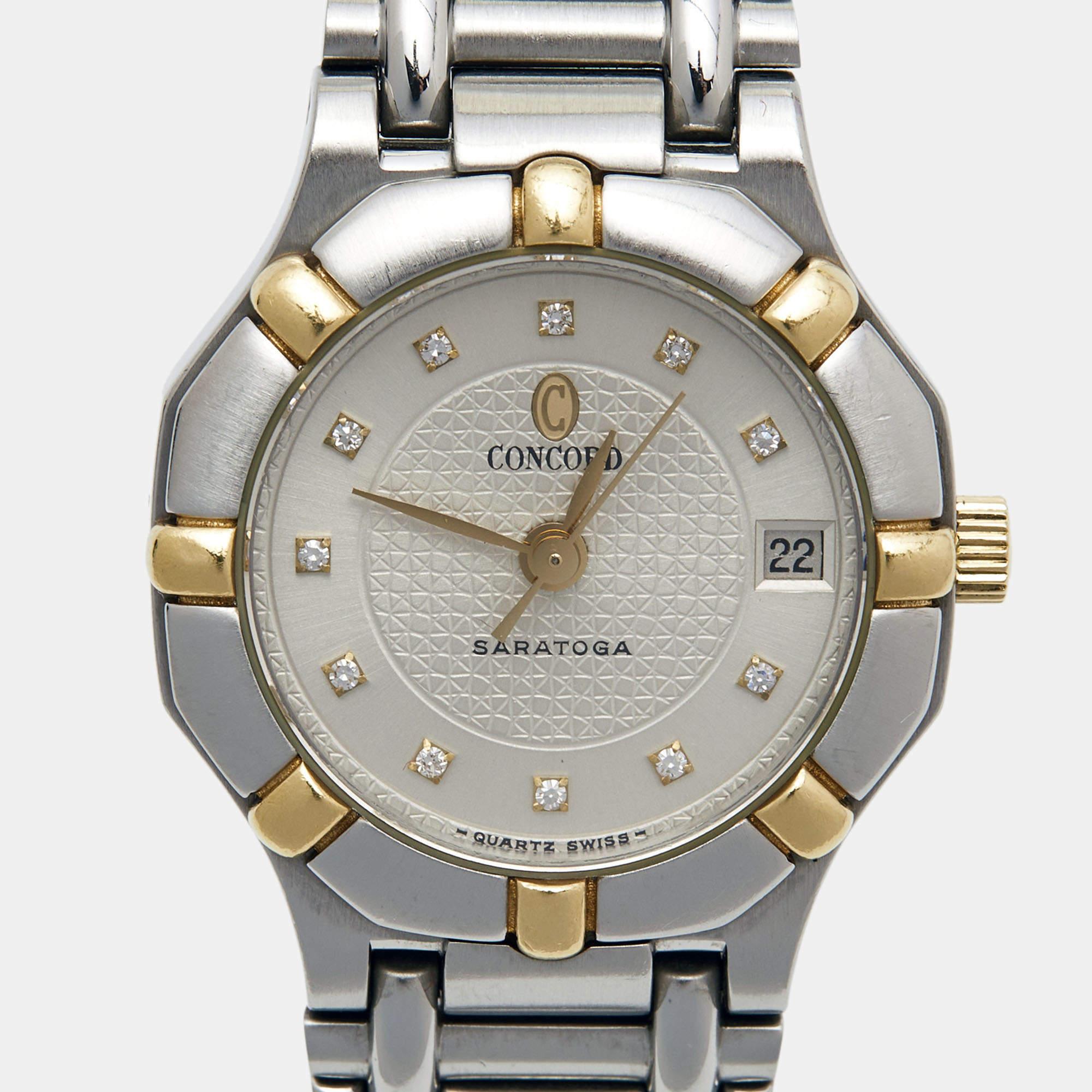 The charm of a finely crafted wristwatch accompanies the wearer through the years and to any occasion they have a date for. It is this charm, infused with timeless luxury, that makes this Concord wristwatch such an incredible pick.

