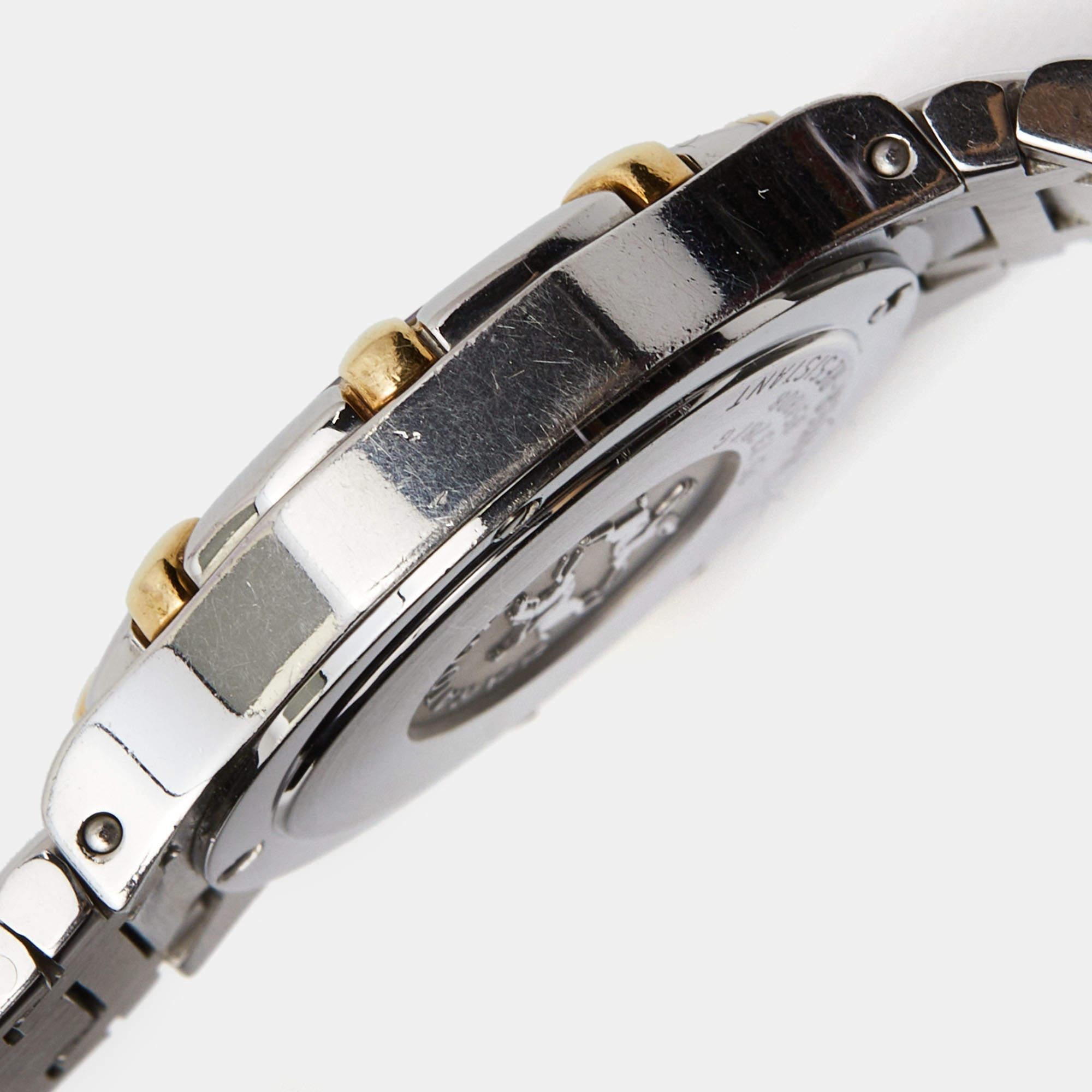 Concord White Two-Tone Stainless Steel Saratoga Women's Wristwatch 23 mm In Fair Condition In Dubai, Al Qouz 2
