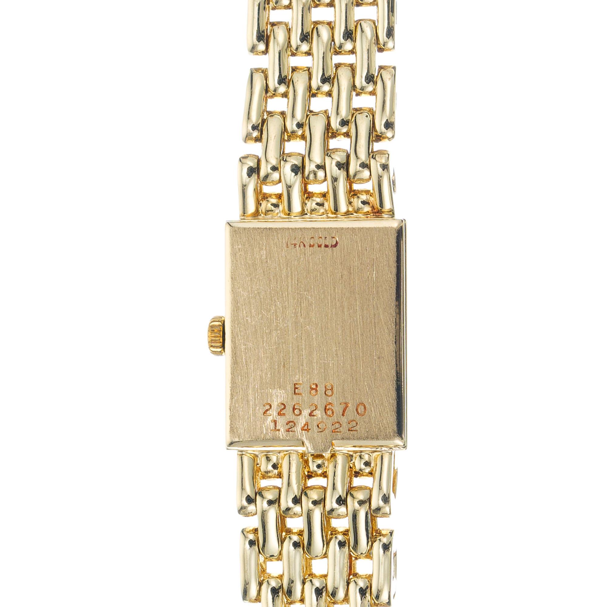 Concord Yellow Gold Ladies Seven Row Panther Wristwatch In Good Condition In Stamford, CT
