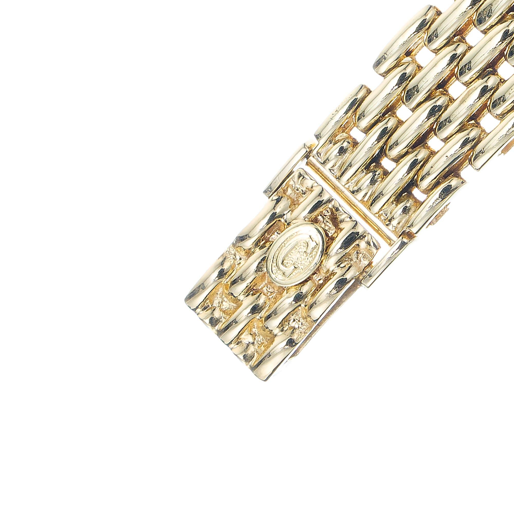 Women's Concord Yellow Gold Ladies Seven Row Panther Wristwatch